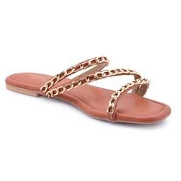 D LORZERI Women Solid Open Toe Flats image 3