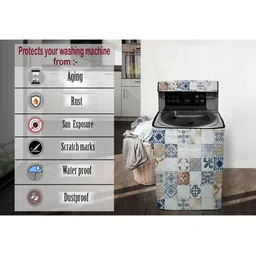 The Furnishing Tree Waterproof and Dustproof PVC Washing Machine Cover Top Loading Compatible for I image 5