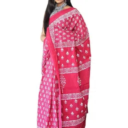 Craft Musium Floral Printed Pure Cotton Saree-picture-33