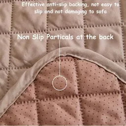 HOMETHREADS Beige & Beige Sofa Cover image 5