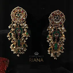 RIANA Women Oval Drop Earrings-picture-25