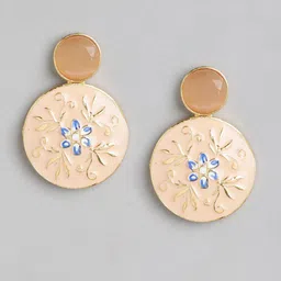 Anouk Gold-Plated Beaded Circular Drop Earrings image 2