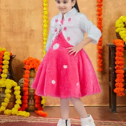 BAESD Self Design Sleeveless Pure Wool A-Line Dress image 2