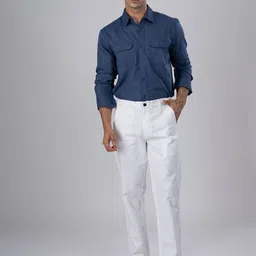 Tailoraedge Men Tailored Regular Fit Mid-Rise Chinos image 2