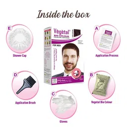 Vegetal Set Of 3 Bio Color 100% Natural Hair Color - 25 g Each - Dark Brown image 5