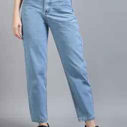 Kolor Fusion Women Smart Mom Fit Mid-Rise Jeans-image-13