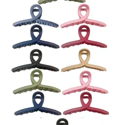 LEKZOW Women Pack of 12 Matte Hair Claw Clip-picture-42