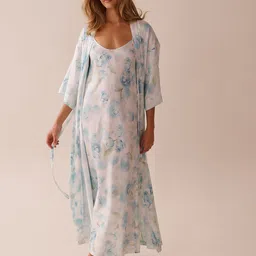 La Vie en Rose Women Printed Maxi Wrap Nightdress-picture-42