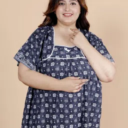 JAIPZZ APPARELS Printed Maxi Nightdress image 3