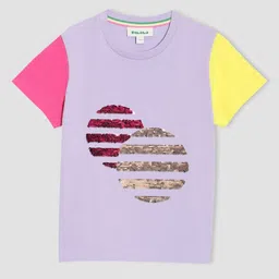 PILOLO Girls Graphic Printed Round Neck Cotton T-shirt-picture-36