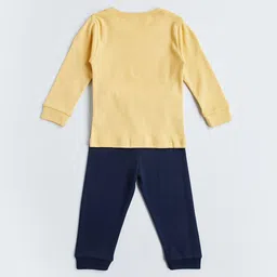 Juniors by Babyshop Boys Pack Of 2 Printed Long Sleeves Pure Cotton T-shirt With Joggers image 4