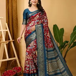 Rangtulika Ethnics Woven Design Zari Saree-picture-16
