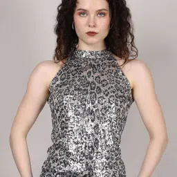 SWISHIN Embellished Sequined Halter Neck Top-picture-46