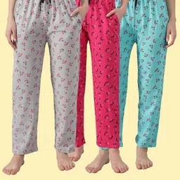 trendy world Pack of 3 Women Pyjama image 1
