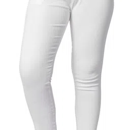 Women Skinny High Rise White Jeans-image-74