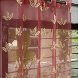 urban arts 152 cm (5 ft) Window Tissue Semi Transparent Curtain Single Curtain-picture-12
