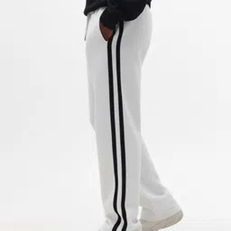 dockstreet Men Striped White Track Pants-picture-33