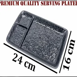 zido Exclusive (Pack of 2) Multi Purpose Serving Platter for All Type of Snacks Like Burger, Cutlet, Samosa, Momos, Noodles, Pasta, Chaap, Tandoori Items and as Your Wish Sizzler Tray image 4