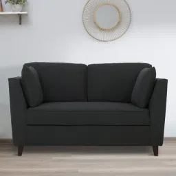 woodsworth from pepperfry Miranda Chenille Fabric 2 Seater Sofa In Charcoal Grey Colour-picture-35