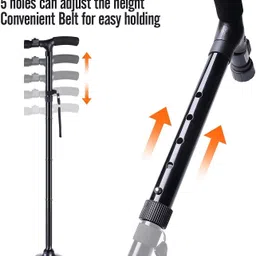 sharnga Trusty Cane Sturdy Folding Cane, Walking Stick with Built- in Led Light & Pivots image 2