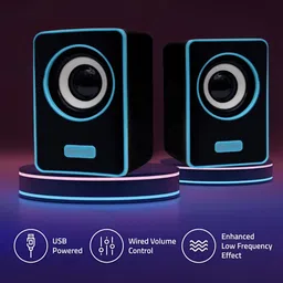 otoobest 6W Computer Speaker with Deep Bass USB Power & Clear Stereo Sound Coonect Mobile 6 W Bluetooth Laptop/Desktop Speaker image 3