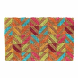 onlymat Multicolor Geometric Coir 30 x 18 Inches Anti Skid Door Mat image 2