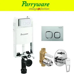 parryware Half Frame Concealed Cistern, with divater body upper espiron set of 1 pic 309 Dual Flush Tank-picture-28