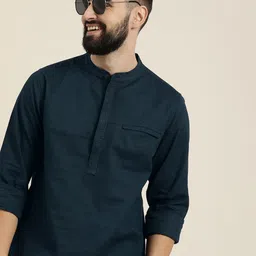 here&now Men Regular Fit Solid Casual Shirt-picture-11