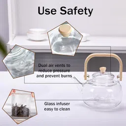 akmor Borosilicate Glass Tea Brewing Pot/Tea Kettle Tea Urn image 5