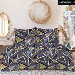 loom haven Cotton Double Flat 240 TC Abstract Bedsheet image 3