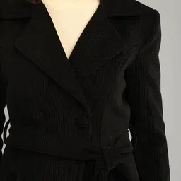 honnete 100 % Polyester Solid Coat For Women image 5