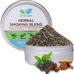 joyherbs 100% Tobacco & Nicotine Free Smoking Mixture | 100% Natural & Ayurvedic Herbs Smoking Cessations image 1