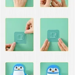 shreejee Plastic Penguin Design Wall Mounted Storage Organizer for Bathroom/Kitchen Etc x3.509 Storage Basket image 3