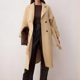 Trendyol Women Double Breasted Notched Collar Overcoat-picture-24