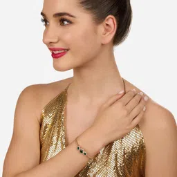 AMI Set Of 2 Rose Gold-Plated Cubic Zirconia Studded Kada Bracelet image 4