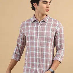 Bushirt Men Classic Opaque Casual Checks Shirt-image-77