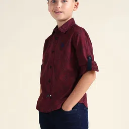 U.S. Polo Assn. Kids Boys Printed Pure Cotton Casual Shirt-picture-6