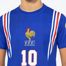 dostitch Boys France Home Kit Zidane Football Jersey Tshirts image 3