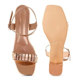 JM Looks Embellished Block Heel Sandals image 5