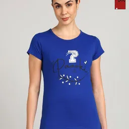 PAAVKI Women Pack of 2 Typography Printed Round Neck Cotton T-shirts-image-6