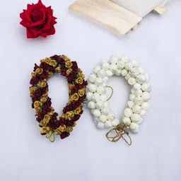 GADINFASHION Women Pack Of2 Hair Accessory Set Of Flower Gajra-picture-12