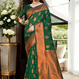 Anouk Woven Design Zari Banarasi Saree-picture-33