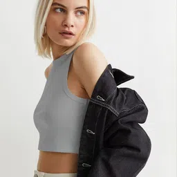 CILIMILI Pack Of 2 Ribbed Tank Crop Top image 2