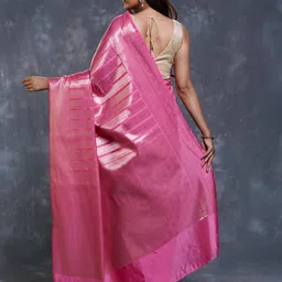 PALLU PATARI Woven Design Zari Banarasi Saree image 4