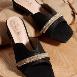 Dollphin Textured Party Block Mules-picture-48