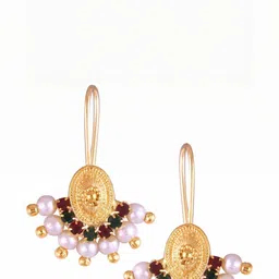 VIVASTRI Women Gold-Plated Alloy Earrings image 2