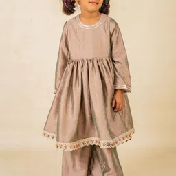 Jilmil Girls Embroidered Empire Kurta with Palazzos-picture-27