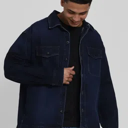 AMERICAN EAGLE OUTFITTERS Men Washed Denim Jacket-image-86