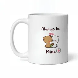 Mr UVD White & Brown Graphic Printed Ceramic Matte Mug 350 ml-picture-38