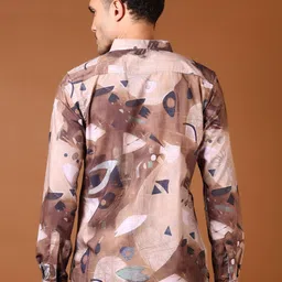 V-Mart Men Spread Collar Abstract Printed Cotton Casual Shirt image 4